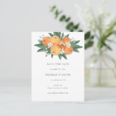 Carte Postale Faire-part Orange Blossoms Citrus Botanical Save the Date (Debout devant)