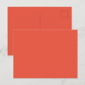 Carte Postale Faire-part Orange Rouge #EC553E, Cuivre Pâle (Devant / Derrière)