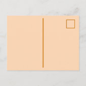 Carte Postale Faire-part Orange Terracotta Moderne Rétro (Dos)