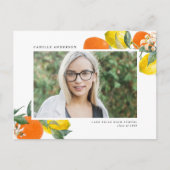 Carte Postale Faire-part Oranges botaniques et citrons - Diplôme photo (Devant)