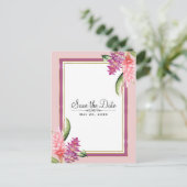 Carte Postale Faire-part Orchidée Fleur Tropicale Violet Rose Enregistrer l (Debout devant)