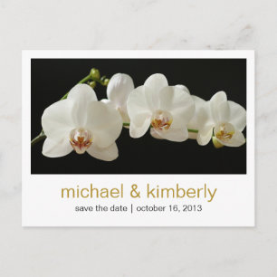Carte Postale Faire-part Orchidée Sauvegarder la date