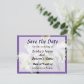 Carte Postale Faire-part Orchidées Cattleya blanches (Debout devant)