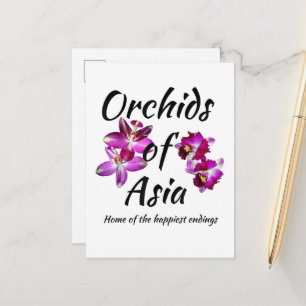 Carte Postale Faire-part Orchidées d'Asie