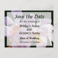 Orchidées roses délicates Sauvegarder la date