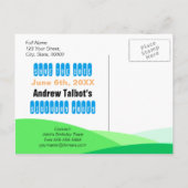 Carte Postale Faire-part Orgue 30e fête d'anniversaire Enregistrer la date (Dos)