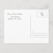 Carte Postale Faire-part origami rouge grues mariage enregistrer les dates (Dos)