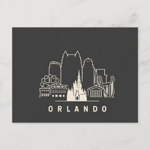 Carte Postale Faire-part Orlando Floride Moderne Silhouette de l'horizon a