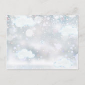 Carte Postale Faire-part Ours Mignon Bleu Merci Hiver Bébé Photo Naissance (Dos)