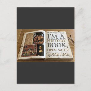 Carte Postale Faire-part Ouverture du livre d'histoire