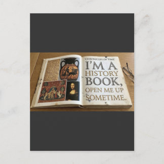 Carte Postale Faire-part Ouverture du livre d'histoire 