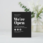 Carte Postale Faire-part Ouverture Moderne Pour Les Entreprises Livraison À (Debout devant)