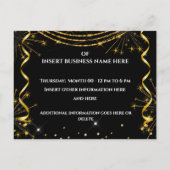 Carte Postale Faire-part Ouverture officielle de l'entreprise tapis rouge s (Dos)