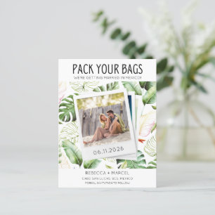 Carte Postale Faire-part Pack Your Bags Mexico Wedding Enregistrer la date