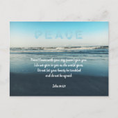 Carte Postale Faire-part Paix en temps de troubles Écriture chrétienne (Devant)