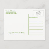 Carte Postale Faire-part Palm Feuilles Tropical Beach Mariage Enregistrer L (Dos)