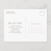 Carte Postale Faire-part Palm Tree Beach Boissons gratuites Mariage Enregis (Dos)