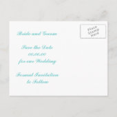 Carte Postale Faire-part Palmier & étoile de plage mariage Enregistrer la d (Dos)