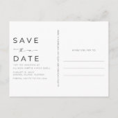 Carte Postale Faire-part Palms tropicaux Beach Mariage Enregistrer la date (Dos)