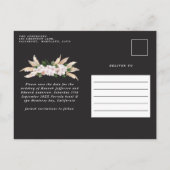 Carte Postale Faire-part Pampa bohème moderne herbe orchidée mariage announ (Dos)