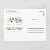 Carte Postale Faire-part Pampas bohème moderne herbe orchidée photo mariage (Dos)