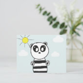 Carte Postale Faire-part Panda Kids (Debout devant)
