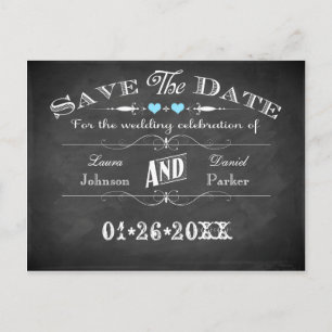 Carte Postale Faire-part Panneau de montage vintage de typographie Enregist