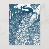 Carte Postale Faire-part Paon Save the Date (Devant)