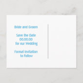 Carte Postale Faire-part Papel picado inséparables mariage bleu Enregistrer (Dos)