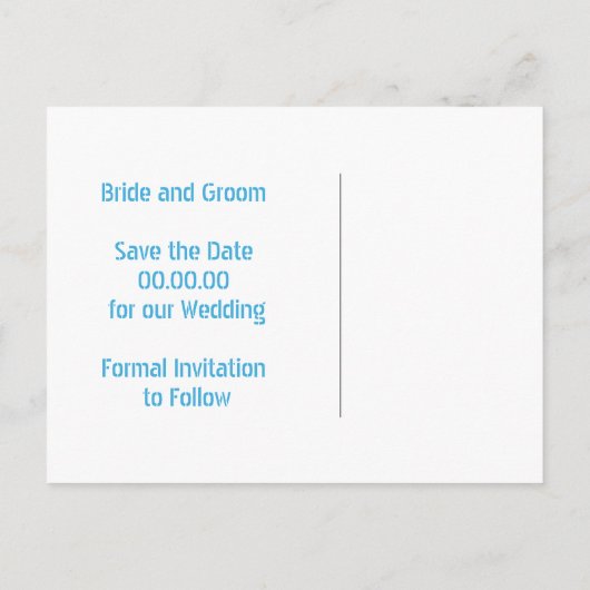 Carte Postale Faire-part Papel picado inséparables mariage bleu Enregistrer (Dos)