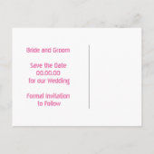 Carte Postale Faire-part Papel picado lovebirds mariage rose Enregistrer la (Dos)