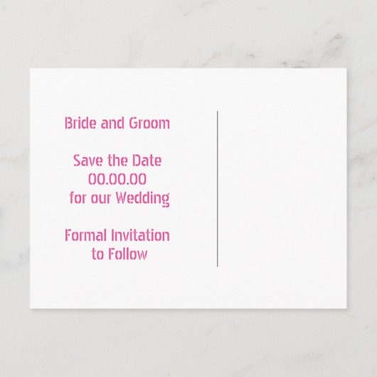 Carte Postale Faire-part Papel picado lovebirds mariage rose Enregistrer la (Dos)