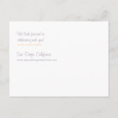 Carte Postale Faire-part Papel Picado Save the Date Vert menthe (Dos)