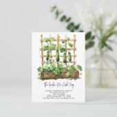 Carte Postale Faire-part Papeterie aquarelle verte moderne Nouvel espace de (Debout devant)