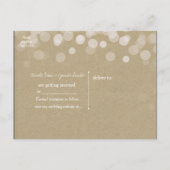 Carte Postale Faire-part Papier Brown Mariage rustique simple Enregistrer L (Dos)