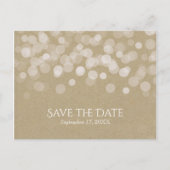 Carte Postale Faire-part Papier Brown Mariage rustique simple Enregistrer L (Devant)