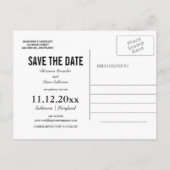 Carte Postale Faire-part Papier Kraft rustique | Enregistrer la photo Date  (Dos)