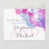 Carte Postale Faire-part Papillon aquarelle Baies Mixtes SavetheDate (Devant)