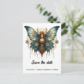 Carte Postale Faire-part Papillon Nymph Fluttergear Mariage Steampunk (Debout devant)