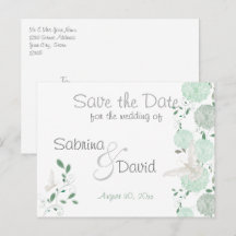 Papillon Pistache Chrysanthème Enregistrer la Date