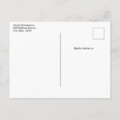 Carte Postale Faire-part Papillon Tour Eiffel et Mariage Motif Rose (Dos)