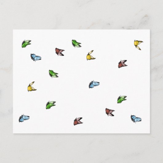 Carte Postale Faire-part Papillon Whimsical Rustique Enregistrer La Date (Dos)