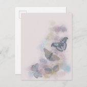 Carte Postale Faire-part Papillons à encre d'alcool (Devant / Derrière)