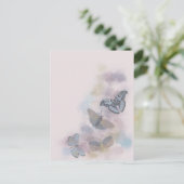 Carte Postale Faire-part Papillons à encre d'alcool (Debout devant)