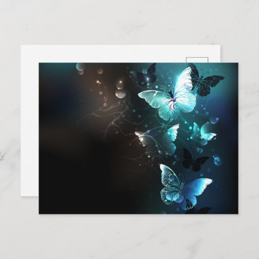 Carte Postale Faire-part Papillons de nuit à la menthe (Devant / Derrière)