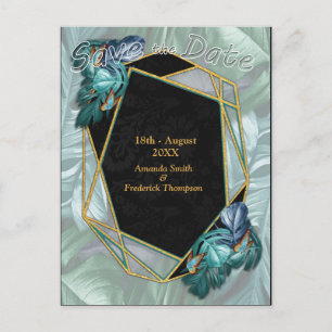 Carte Postale Faire-part Papillons du Paradis/Tropical Turquoise Splash