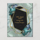 Carte Postale Faire-part Papillons du Paradis/Tropical Turquoise Splash (Devant)