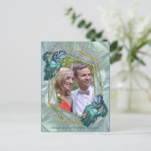 Carte Postale Faire-part Papillons du Paradis/Tropical Turquoise Splash (Debout devant)
