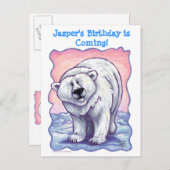 Carte Postale Faire-part Parade animale Ours polaire (Devant / Derrière)