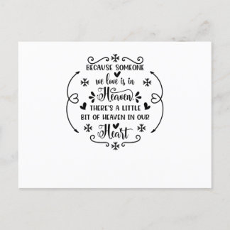 Carte Postale Faire-part Parce que quelqu'un que nous aimons est au ciel, i